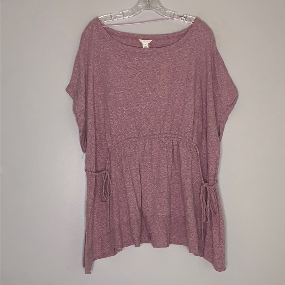 Nordstrom x Caslon XXL pink short-sleeve shirt pink plus size top new nwt - Picture 1 of 7
